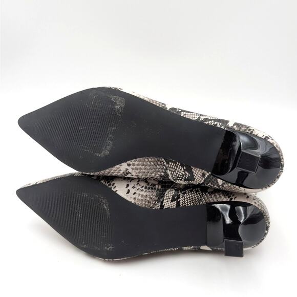 Abound Erinn Pointed Toe Heel Boot Women's Ivory Snake Size US8M EU38.5 - Picture 8 of 11